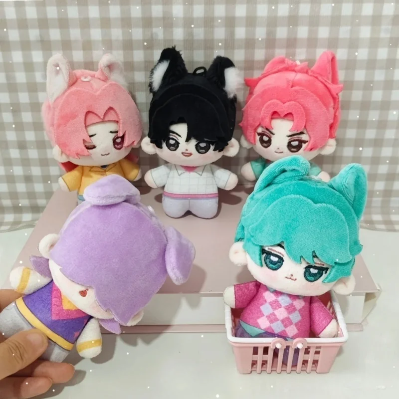 LLavero de peluche Kpop Demon Hunters Saja para niños, bonito llavero de dibujos animados Jinu Mystery Romance Baby Abby Plushie Bag Decor, juguete para regalo