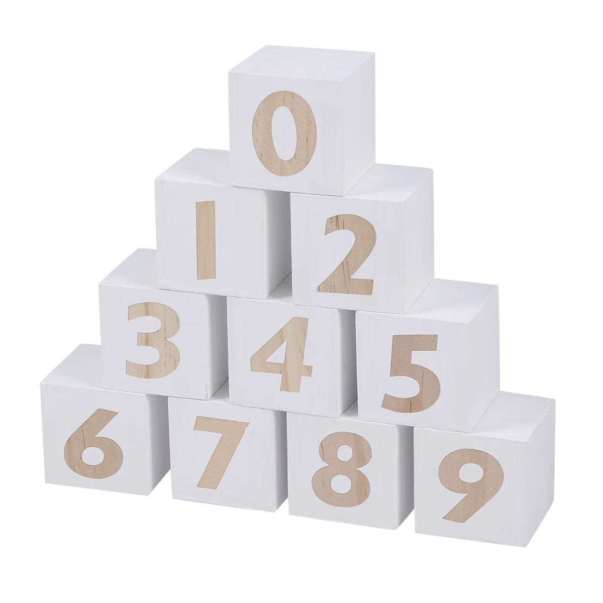 10 قطعة مربعات رقمية مكعبات خشبية ديكور كتل صور رقم الزفاف الخشبي