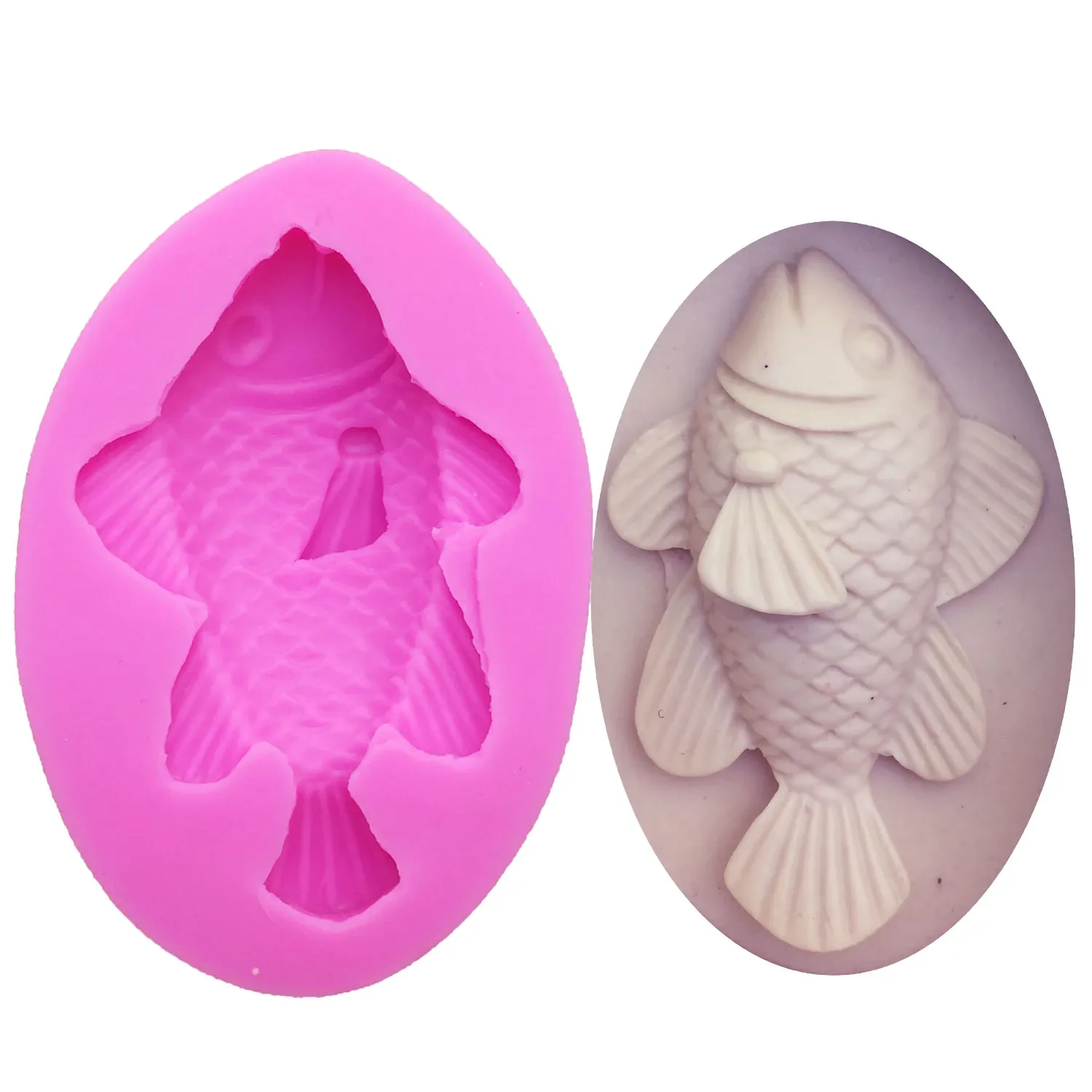 

M0535 Fish Silicone Mold Chocolate Cake Pudding Jelly Silicone Moldes DIY Fondant Cake Decorating Tools Cake stand holders Clay