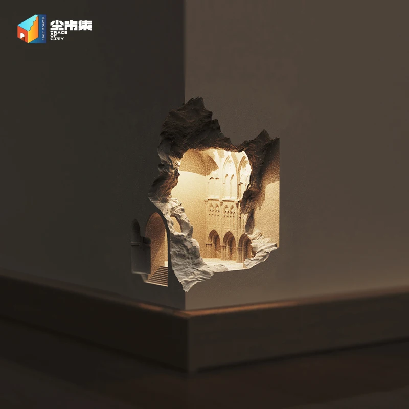 ZL Induction Night Lamp Bedside Gypsum Lamp Embedded Wall Corner Embedded Wall Lamp B & B Ambience Light