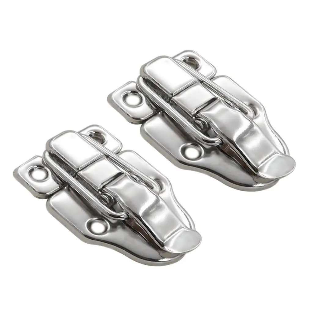 Tool Box Latch Steel Fastener Secure Catch Lock Hardware with Screws for Wooden Jewelry Craft Cases