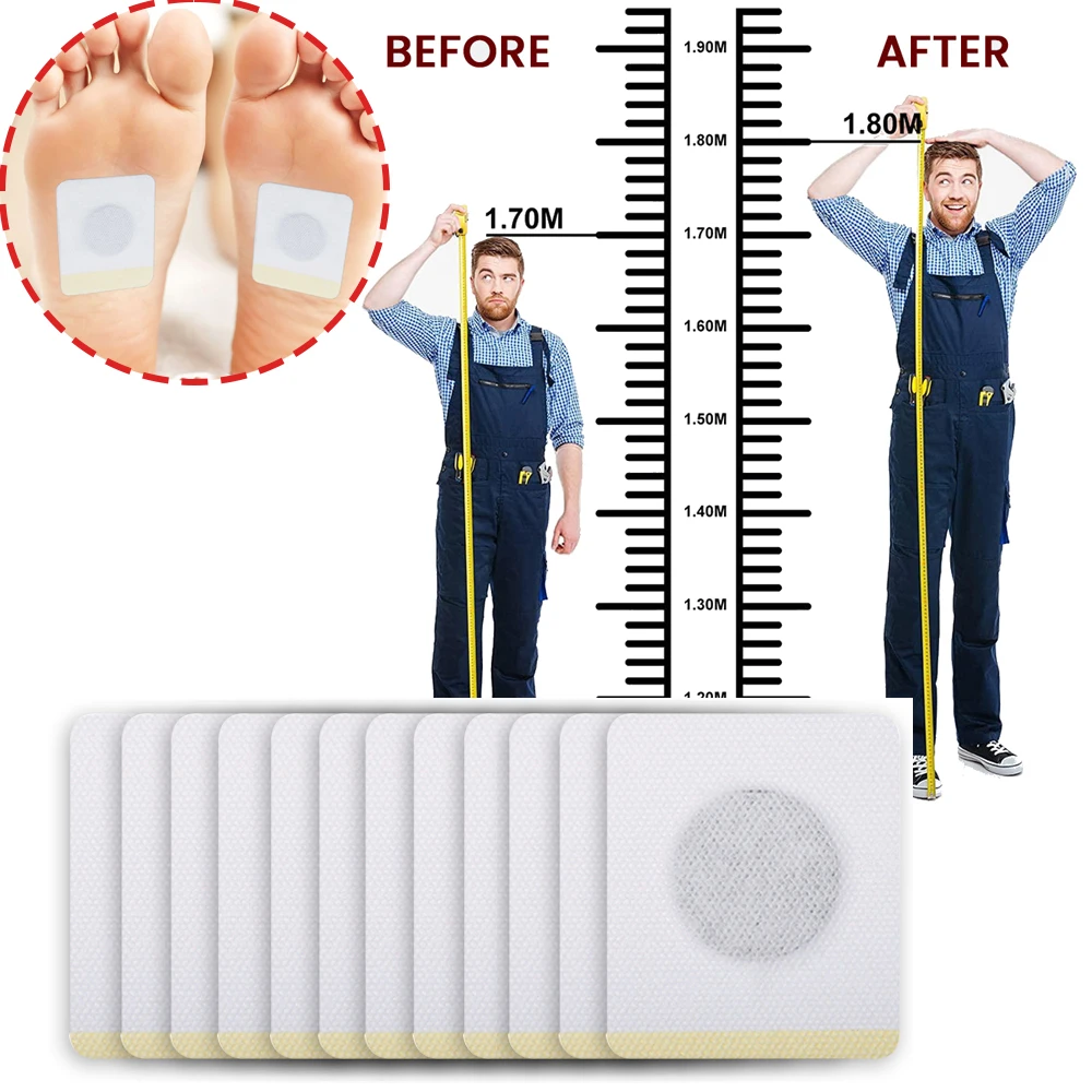 6/60 Piece Height Increase Foot Patch Teen Plantar Acupoint Stimulation Patch Promote Bone Growth Paste Taller Healthy