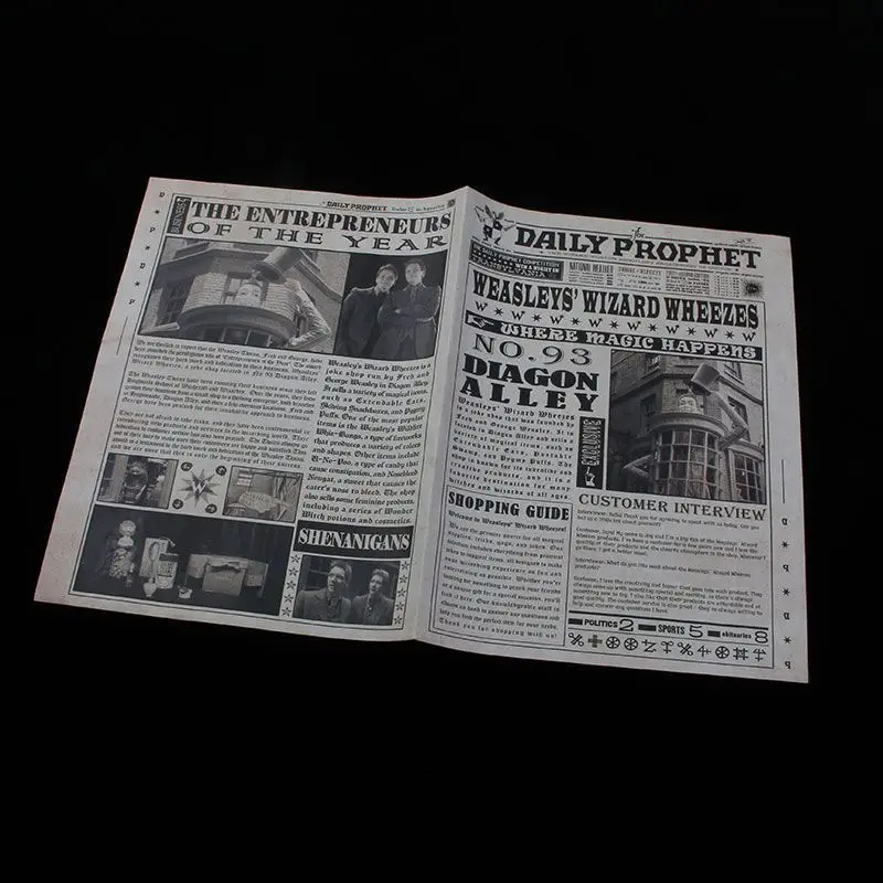 Harry Potter Weasley's Wizard Wheezes Poster, Daily Prophet Vintage Wall Decor Retro Room Decoration Prop view 4