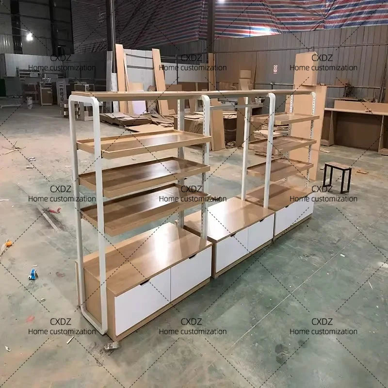 XXNakajima Display Cabinet Maternal And Infant Store Paint Shelf Round Island Cabinet Double-sided Nakajima Display Cabinet