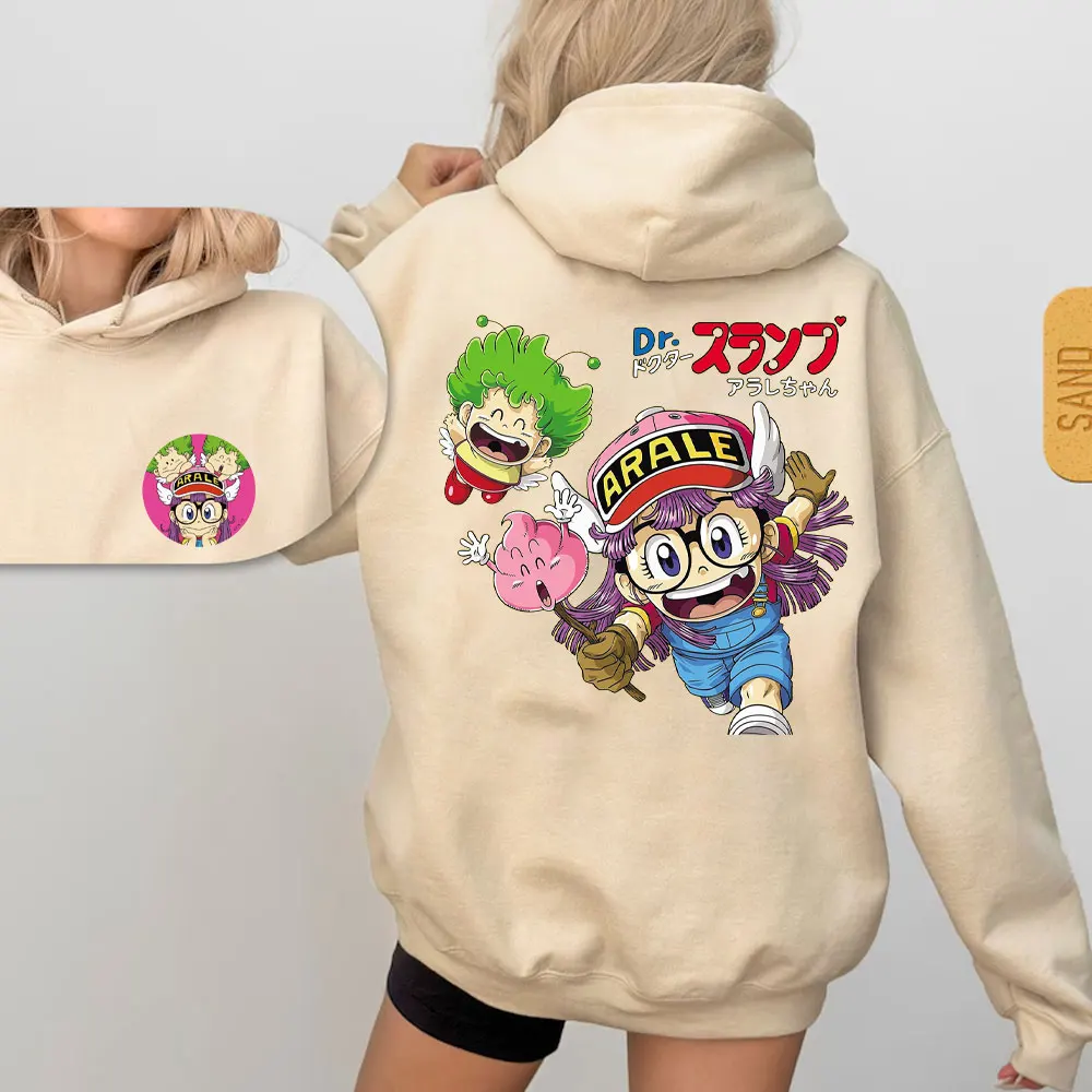 Sudadera con Capucha Vintage de los 80 y 90 con Diseño de Personaje Arale para Hombre, Dr. Slump, Toriyama, Anime, Manga, Robot Lindo, Ropa Y2K, Ropa Kawaii