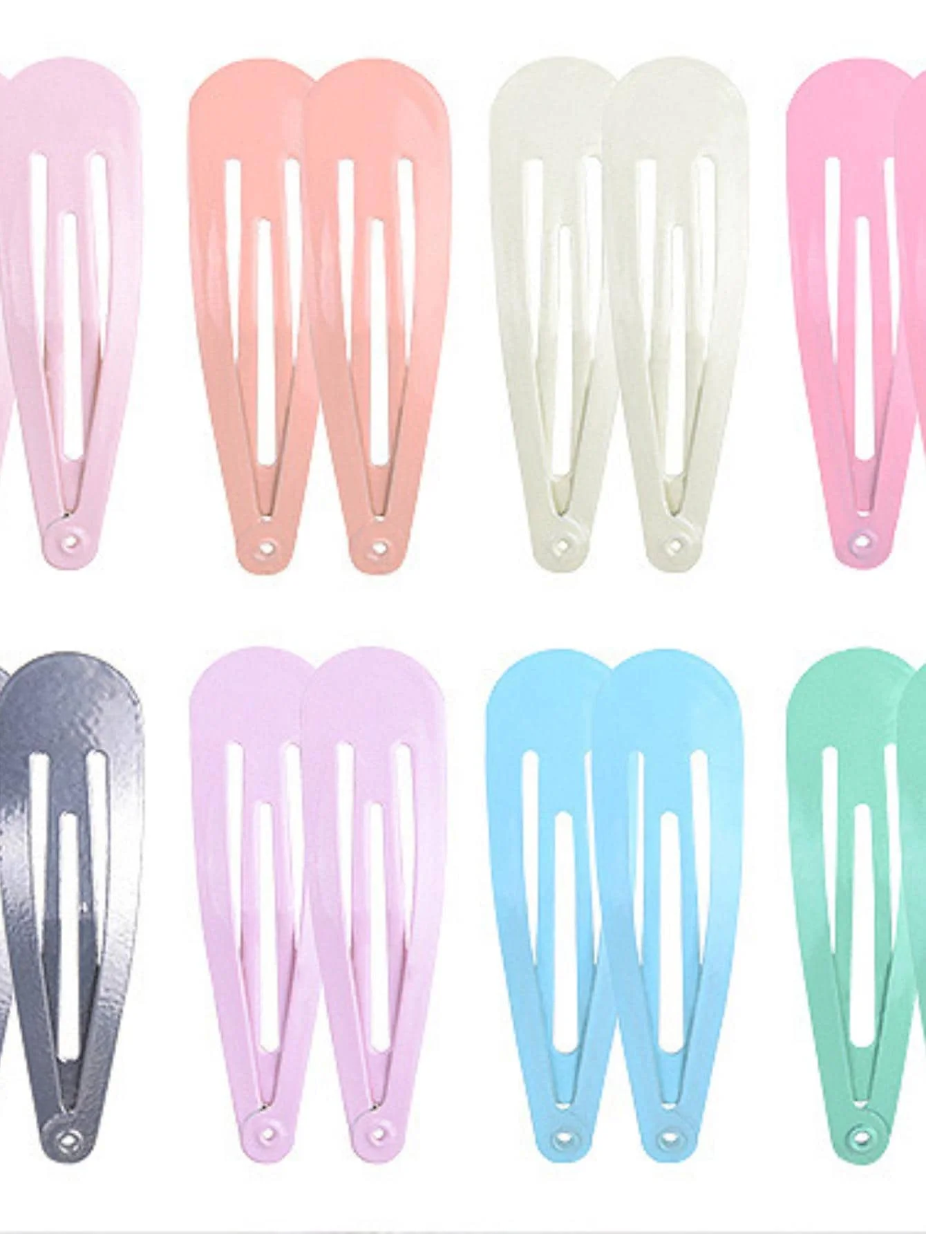 

20pcs Women Casual Snap Hair Clips Barrettes Hair Accessories In Pastel Colors