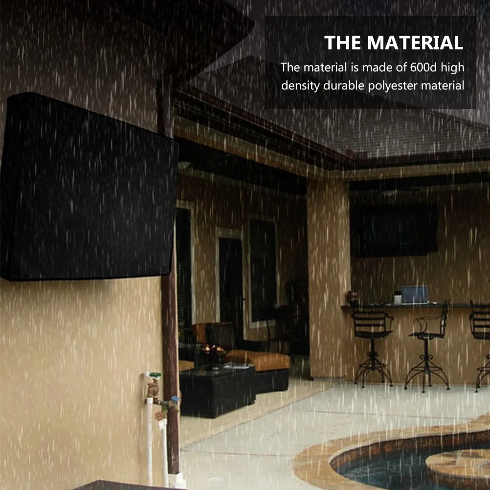 

Rain Waterproof Cover Weatherproof Protector for Flat Dustproof Black Screen Outdoor