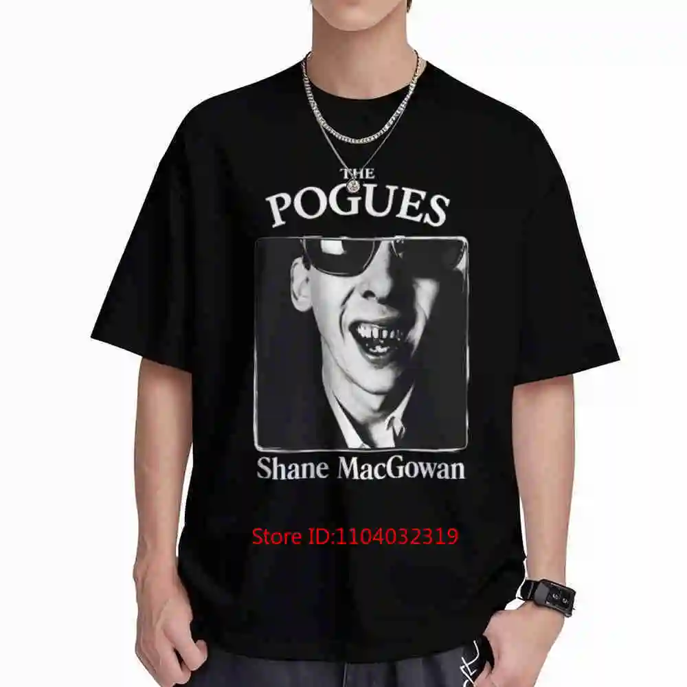 The Pogues Shane MacGowan Short Sleeve Tee 100% Cotton T-Shirt