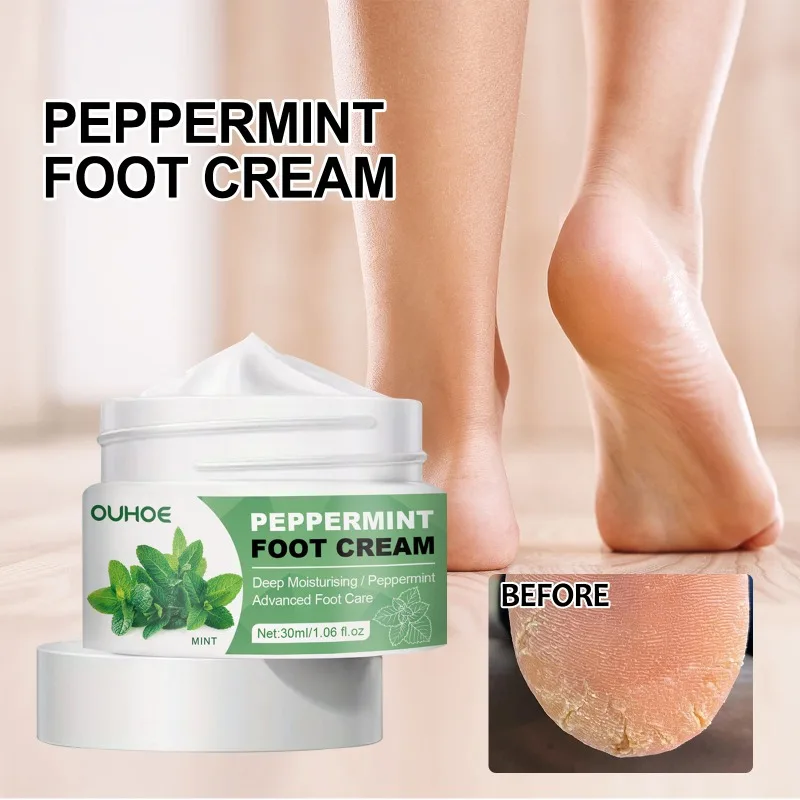 Crème hydratante anti-séchage pour les pieds, exfoliation de la peau, réparation des talons, masque pour pieds craquelés, soins de la peau, élimination des callosités du talon, fréquence