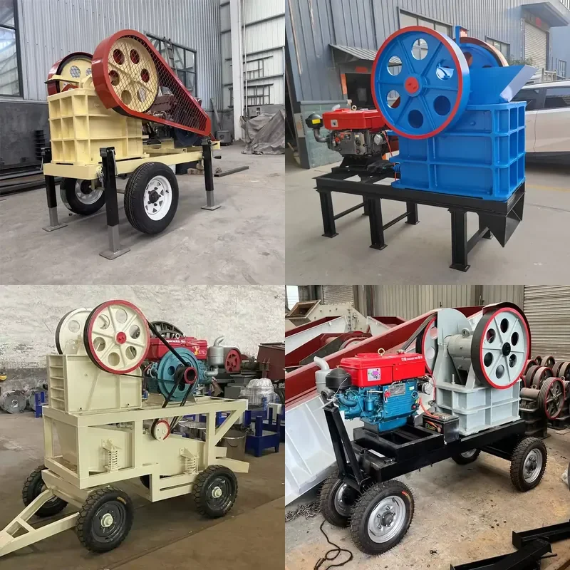 2026 CE High Efficiency Portable Mobile Small Jaw Crusher PE 250 X 400 Stone Granite Gear Core Crushing Line