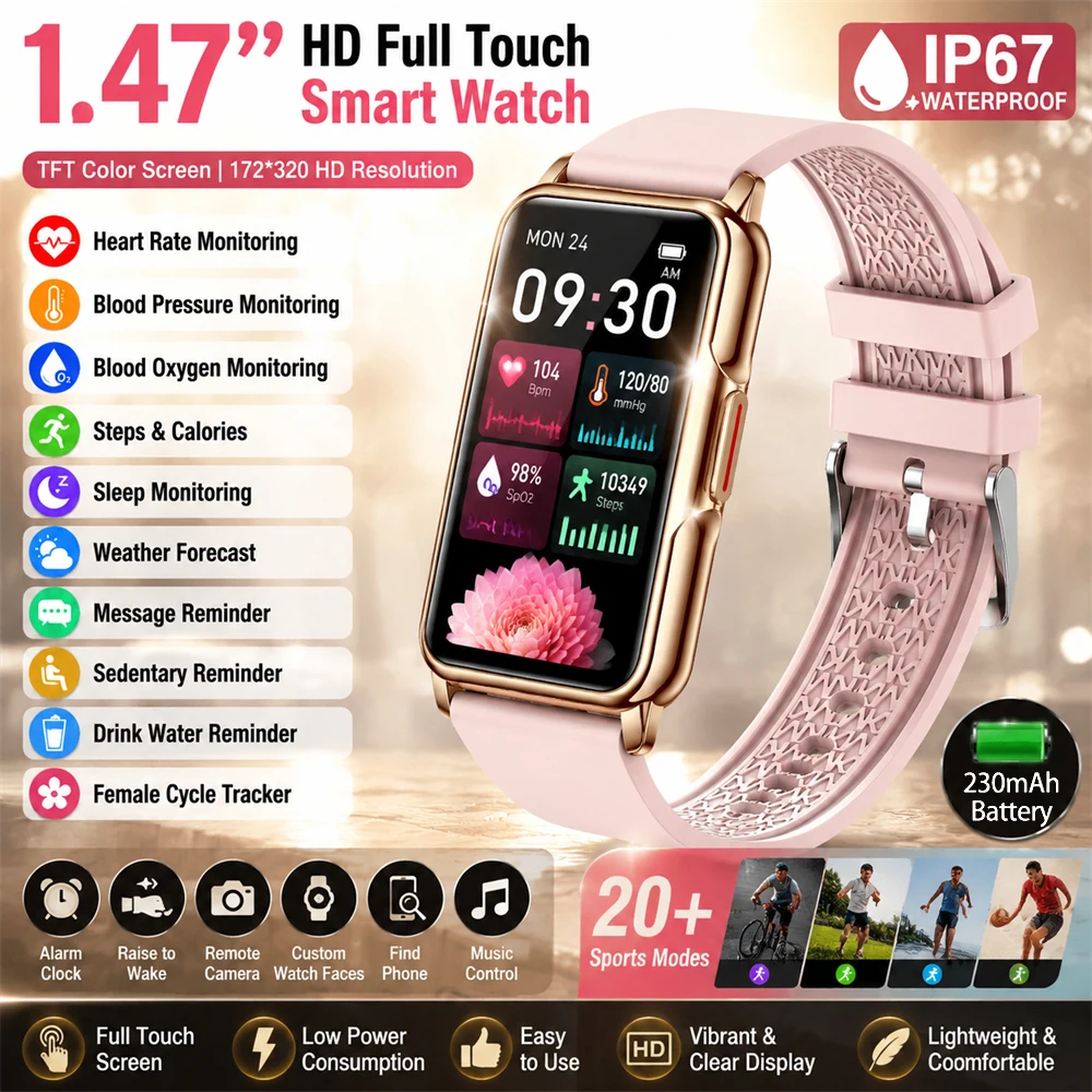 Smartwatch Ladies Watches For Women - LIGE 2026 스마트워치 여성 남성용 1.47인치