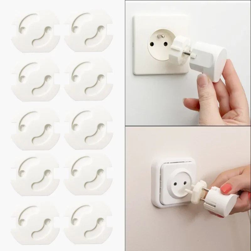 10 PCS Outler Cover Anti Electric Shock Rotate Socket Protection EU Baby Safety Electrical Plug Protector Kid Power Socket Guard