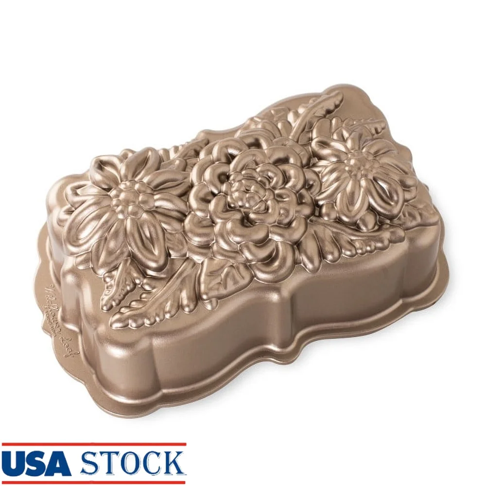 

Сковорода для буханки полевых цветов с антипригарным покрытием из литого алюминия, 6 чашек, емкость, форма для выпечки премиум-класса, идеальный бранч, домашний подарок, кухонный декор