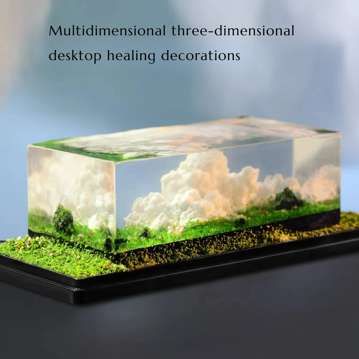 

3D Multi-dimensional Micro Landscape Blue Sky White Clouds Three-dimensional Personalized Home Decoration Handmade Gift