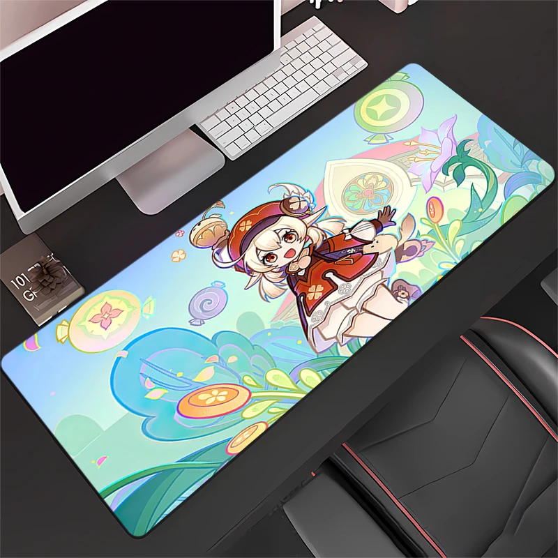 Mouse Pad Gaming Laptops Keyboard Mat Deskmat Pc Accessories Desk Protector Gamer Mats Anime Klee G-Genshin Impact carpet XXL XL