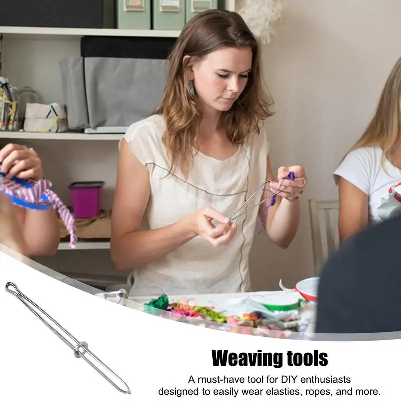 Threader Tool Tweezers Clips Quick & Easy Threader Tool For Fabric Belts Strips Threading Wool All Kinds Of Thicker Ropes