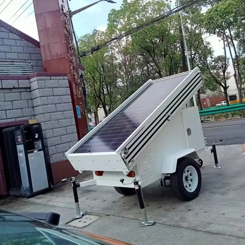 1KW 2KW 3KW LED Solar Light Tower Telescopic Mast Portable Lighting Tower Solar Light Tower Solar Trailer