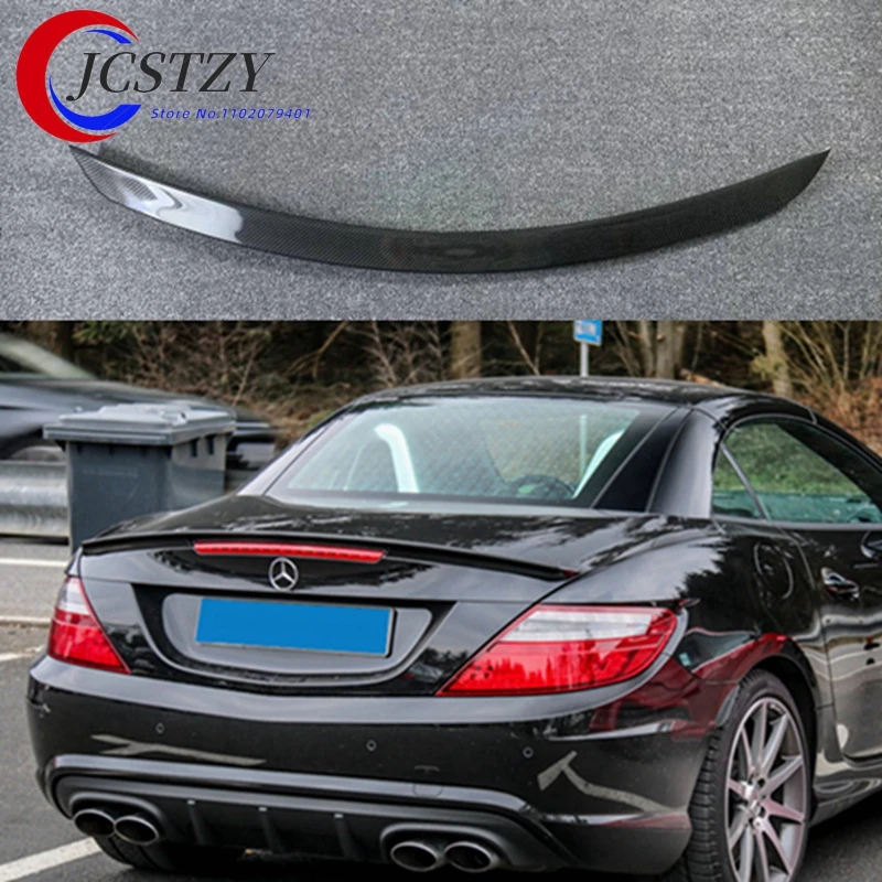 R171 R 172 Carbon Fiber Rear Spoiler Wing for Benz SLK Class R171 R172 2004 - 2010 SLK200 SLK280 SLK300 SLK350