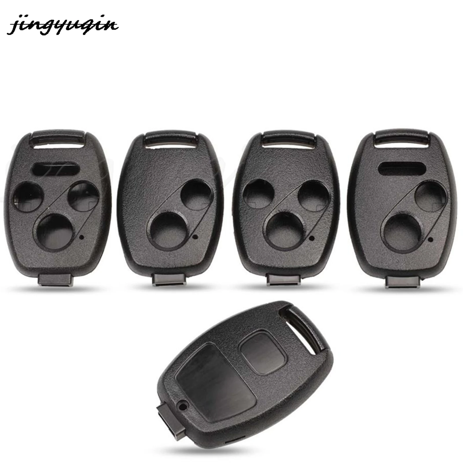 jingyuqin 2/3/4 Buttons Replacement Car Key Case Shell Remote Fob Cover For HONDA Accord CRV Pilot Civic 2003--2013