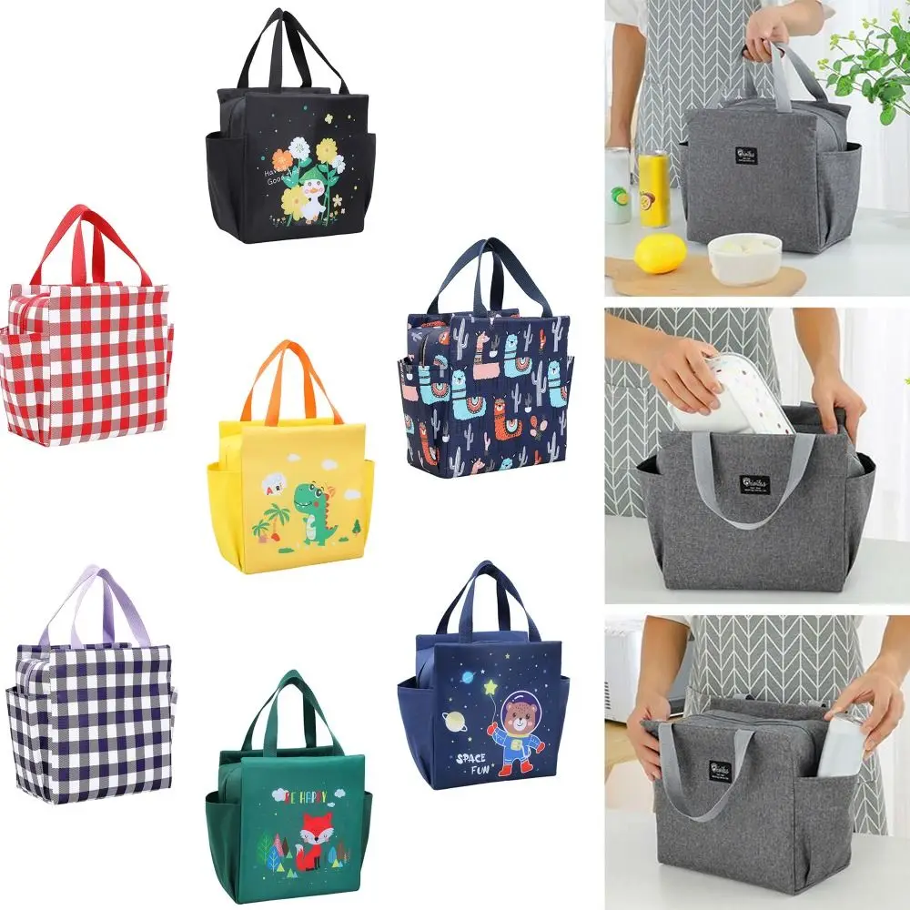 Cartoon Food Obst Veranstalter Thermal Lunch Taschen Oxford große Kapazität Student Lunch Bag wasserdichte Einkaufstasche für Picknick Reisen