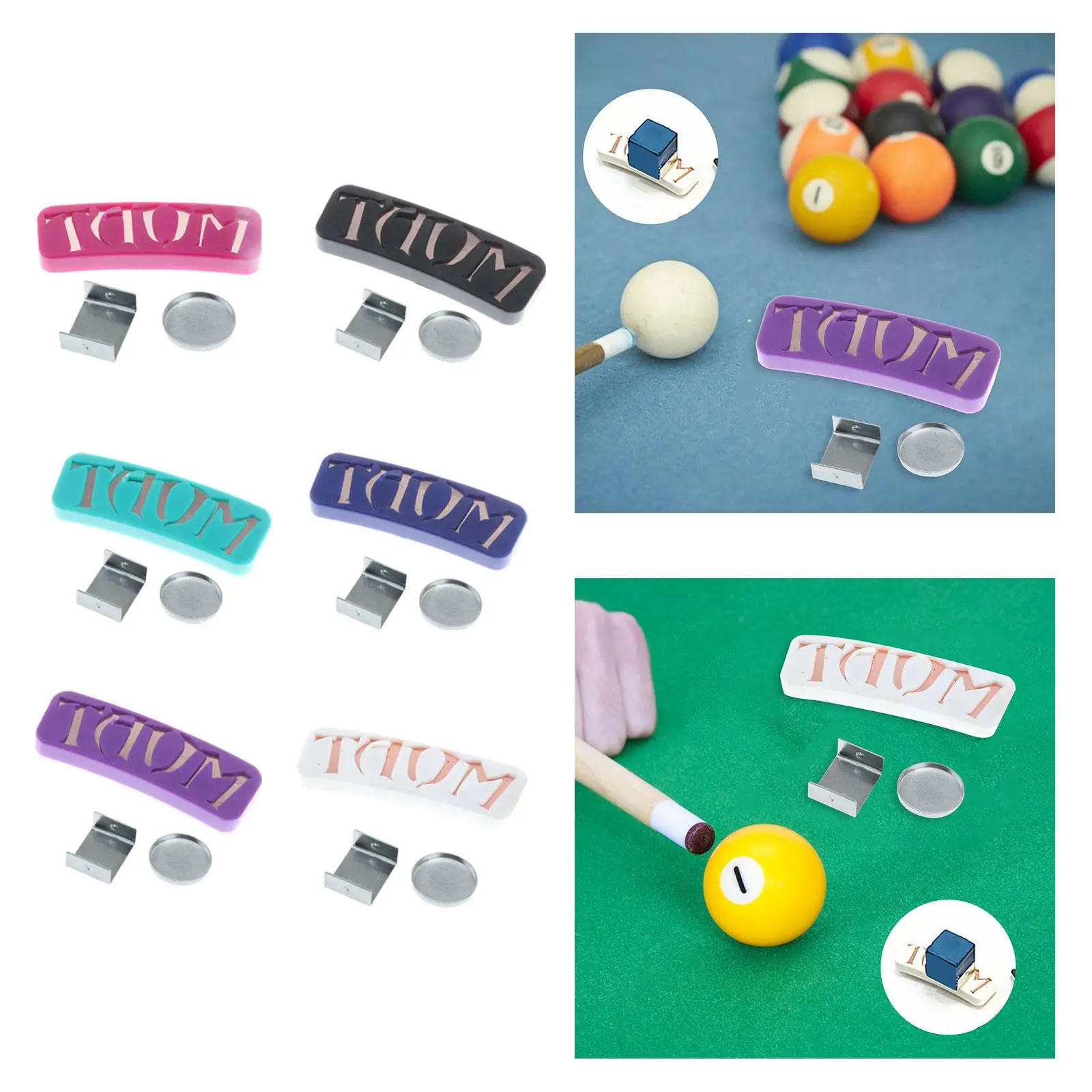 Magnetic Chalk Holder for Snooker Sports Accessories Portable Round