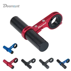 Deemount 10CM Bicycle Handlebar Extended Bracket Headlight Mount Bar Computer Holder Lamp Alloy Carbon Fiber Support Extender