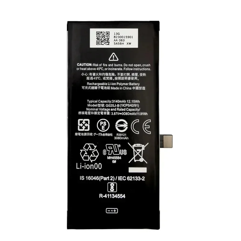 1Pc 3080mAh Original Battery For HTC Google Pixel 4A Pixel4A,G025J-B AAA+ Brand New Replacement Phone Lithium Battery+Tools