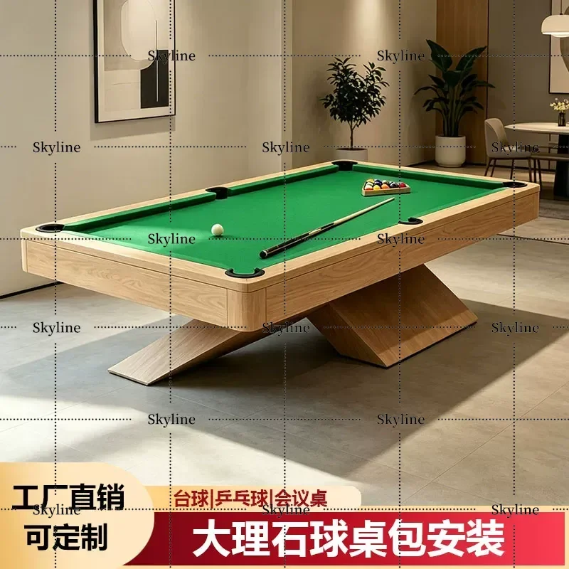 for Villa Solid Wood Pool Table Household Commercial High-end Automatic Return Marble Multi-functional Table Tennis Table