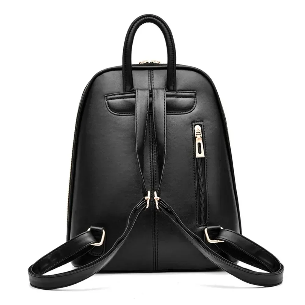 New Luxury Women Backpack Delicate Leather Shoulder Bag Fashion Women Designer Backpack Girls School Backpack Schoolbag