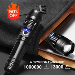 Super XHP360 LED Flashlight 18650 Usb Rechargeable High Power Tactical Flashlights XHP70 Powerful Torch IPX6 Waterproof Lantern