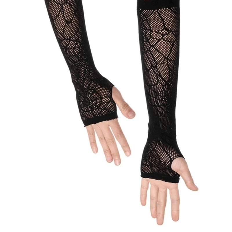 Practicle Polyester Spiders Web guanti facili lavaggio morbido comodo per Halloween