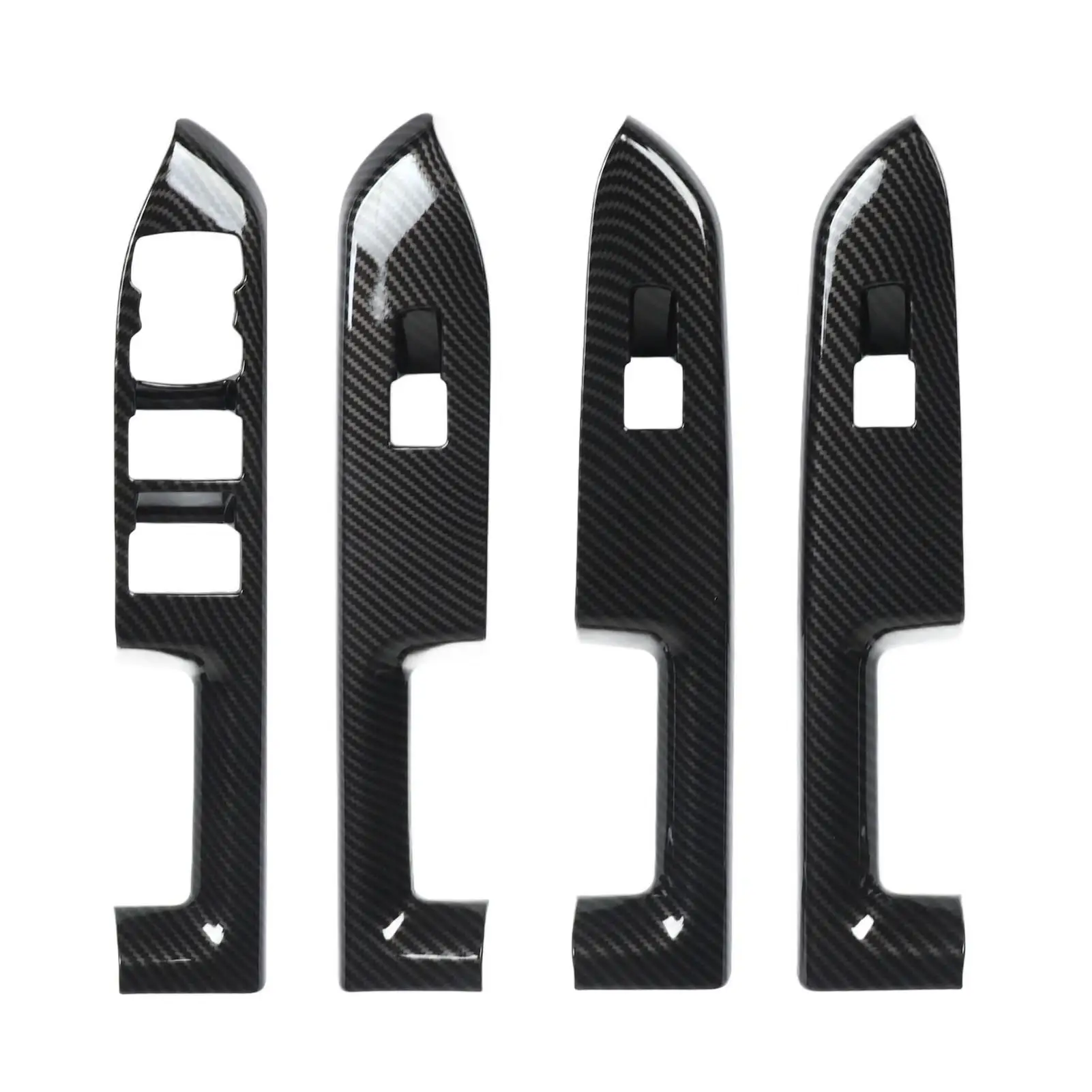 

4 Pcs Door Window Control Panel Cover Carbon Fiber Style Glass Lift Button Decoration Sticker for bronco Sport CX430 4 Door