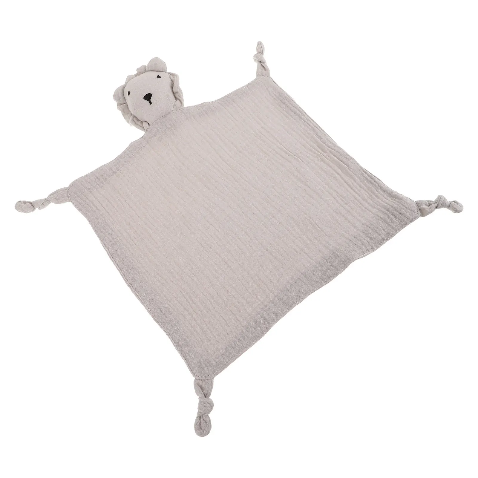 

Soft Muslin Baby Comforter Crinkle Fabric Fox Design Security Blanket Sleep Aid for Teething and Comfortable Nap