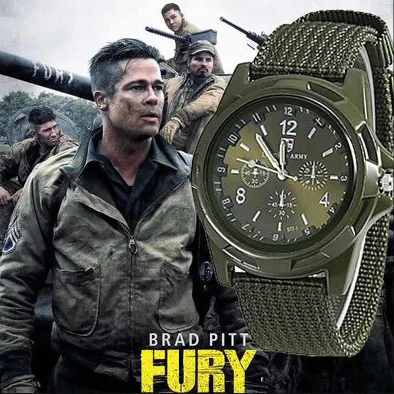 2024 Men's Top Brand Luxury Casual Military Quartz Sports Watch with Soft Nylon Strap