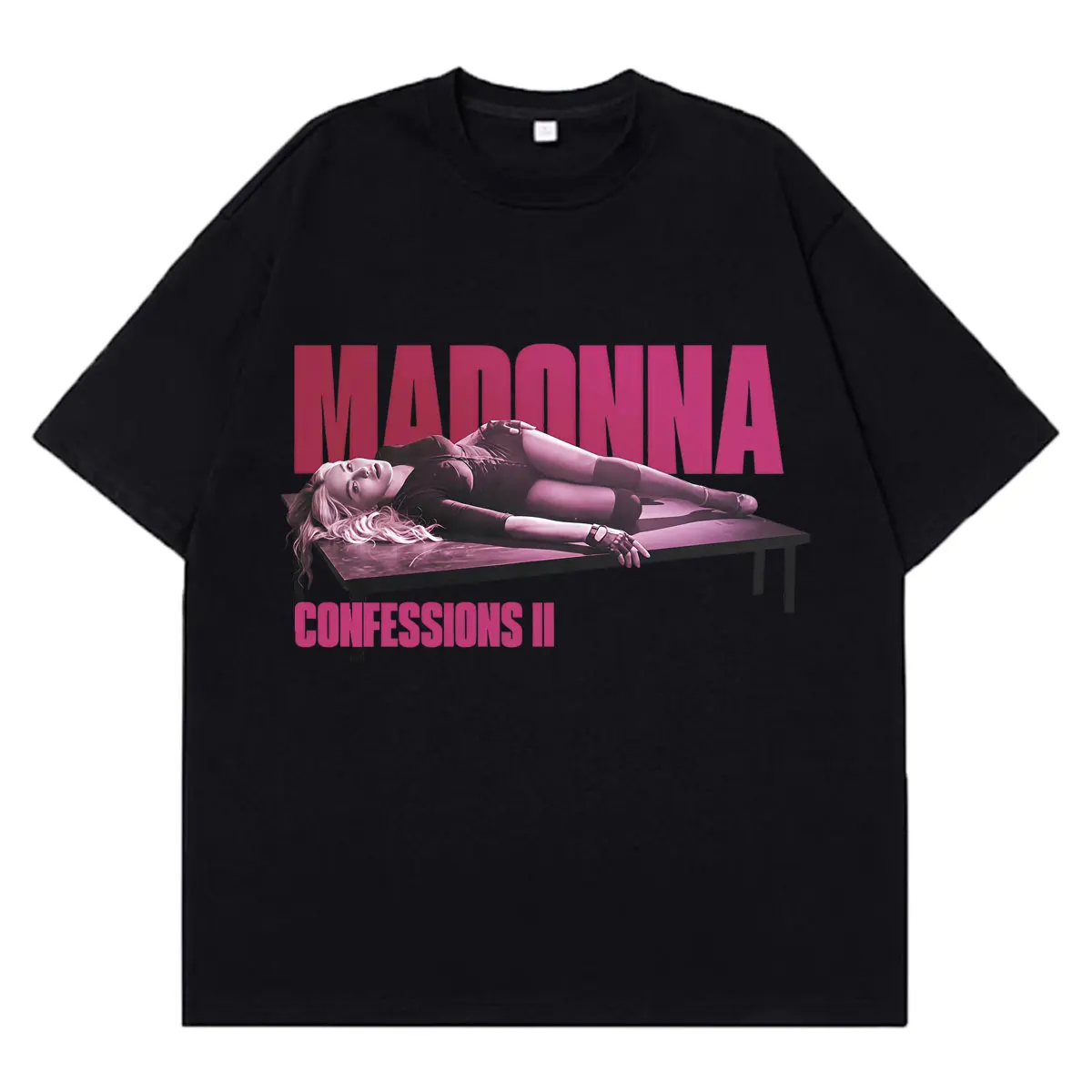 Madonna CONFESSIONS II Album Tour 2026 Print Tees Men Women High Quality T-shirts Short-sleeved Casual Cotton Vintage T-shirts