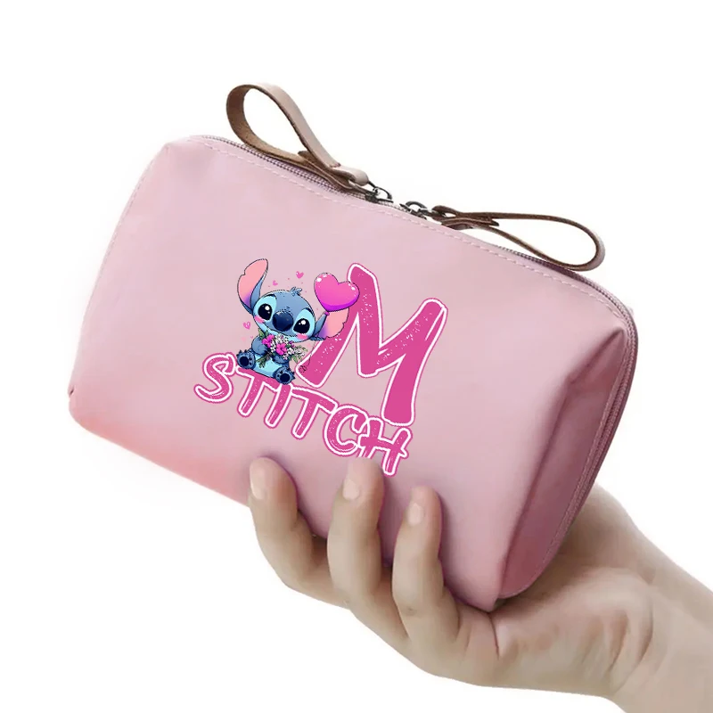 

Косметичка с буквенным вышивкой, женская дорожная косметичка Kawaii, милый розовый чехол для макияжа, портативная сумка для монет, мини-сумки для хранения помады