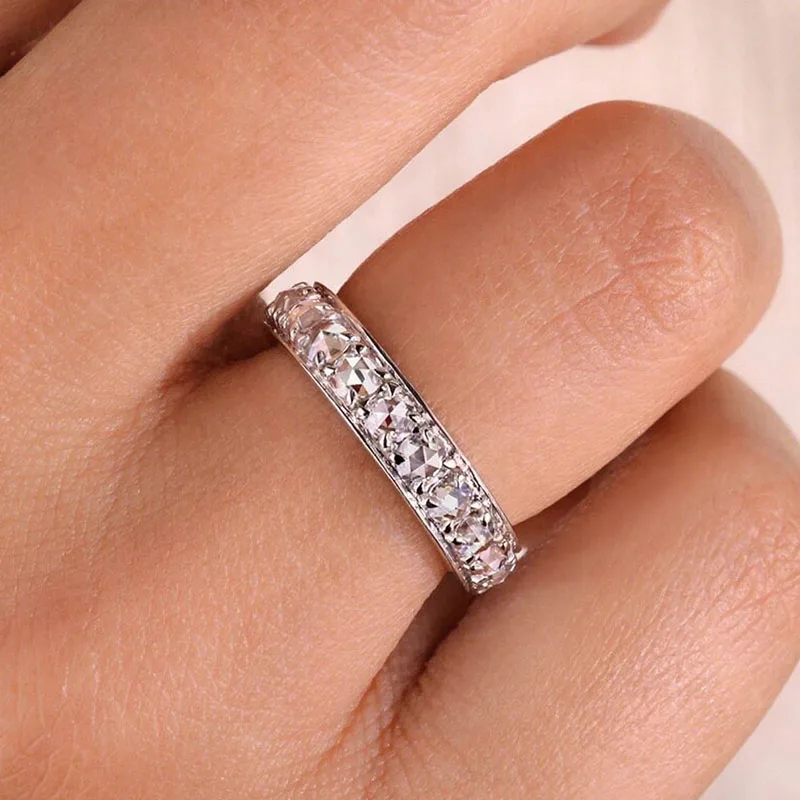IGI Certified Laboratory Grown 1.95CT DEF/VS VVS Rose Cut Diamond Ring Tthickness 14K 10K Gold Ring Anniversary Ring Gift