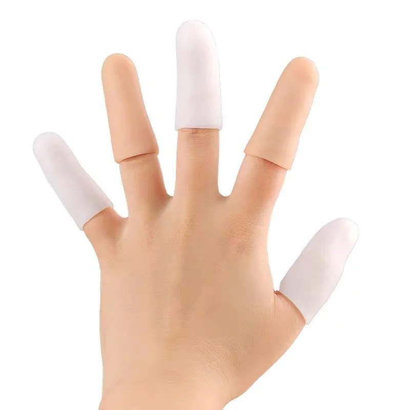 10Pcs Gel Tube Hand Bandage Finger Protector Anti Cut Heat Resistant Sleeves Cooking Kitchen Tools