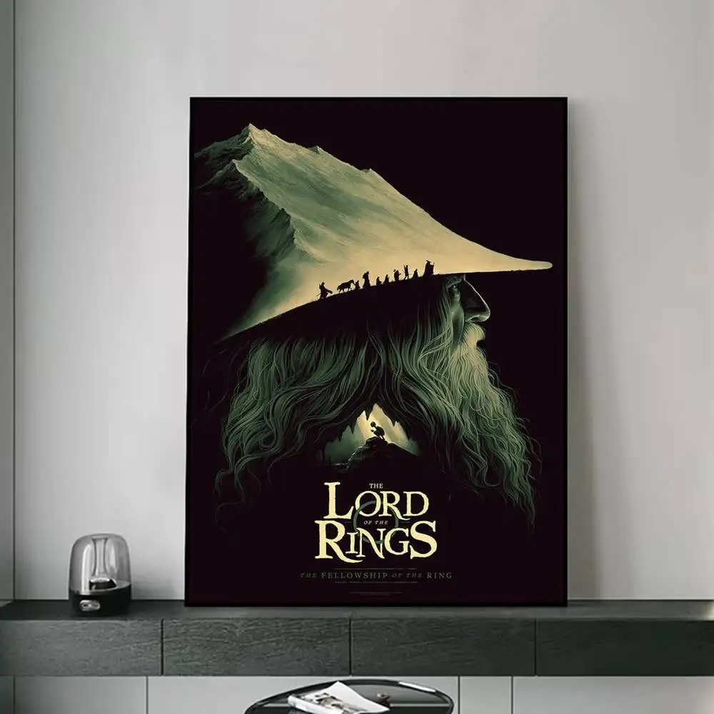 T-The L-Lords of the Rings for Living Room, Bedroom, Office, or Bar, Frameless, Indoor Use, Perfect Gift Idea, Bedroom Wall Art.