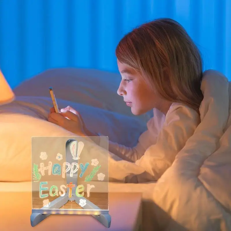 Acrylic Note Board Acrylic LED Drawing Painting Board Daily Planner Schedule Board LED Drawing Painting Board For Study Work