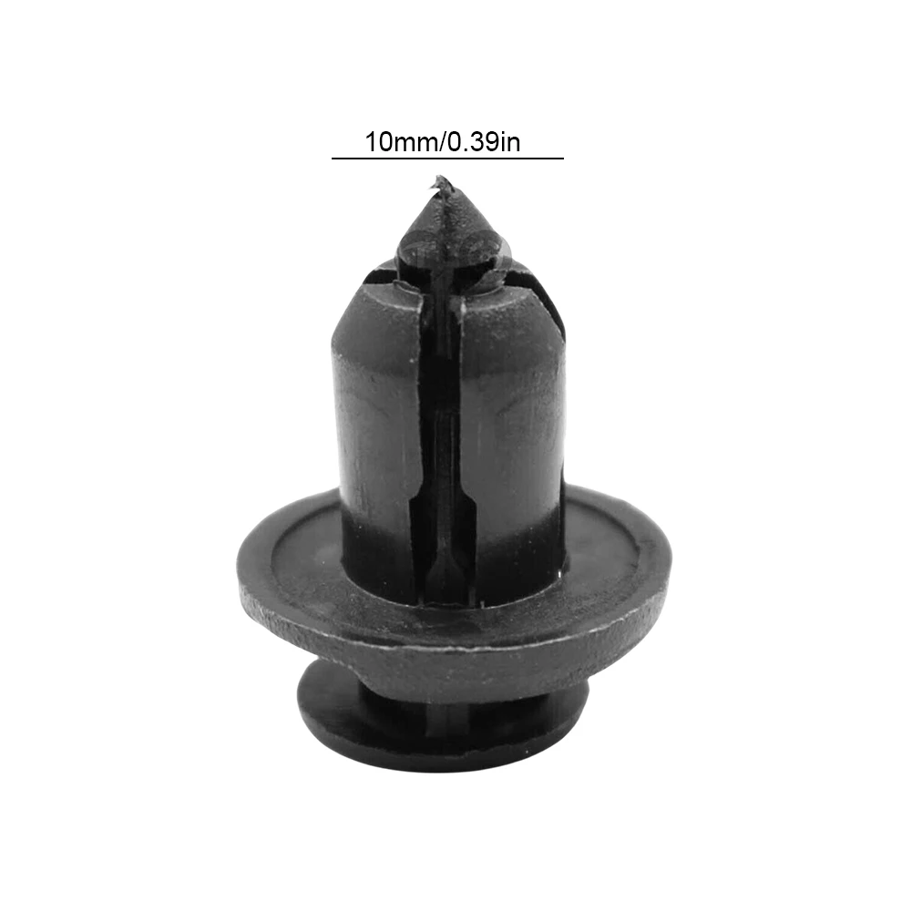 Auto Fasteners Rivets Clips 10mm Door Panel Fender Liner Retainer Clip Black Auto Bumper Fender Buckle Rivet Push Clips Retainer