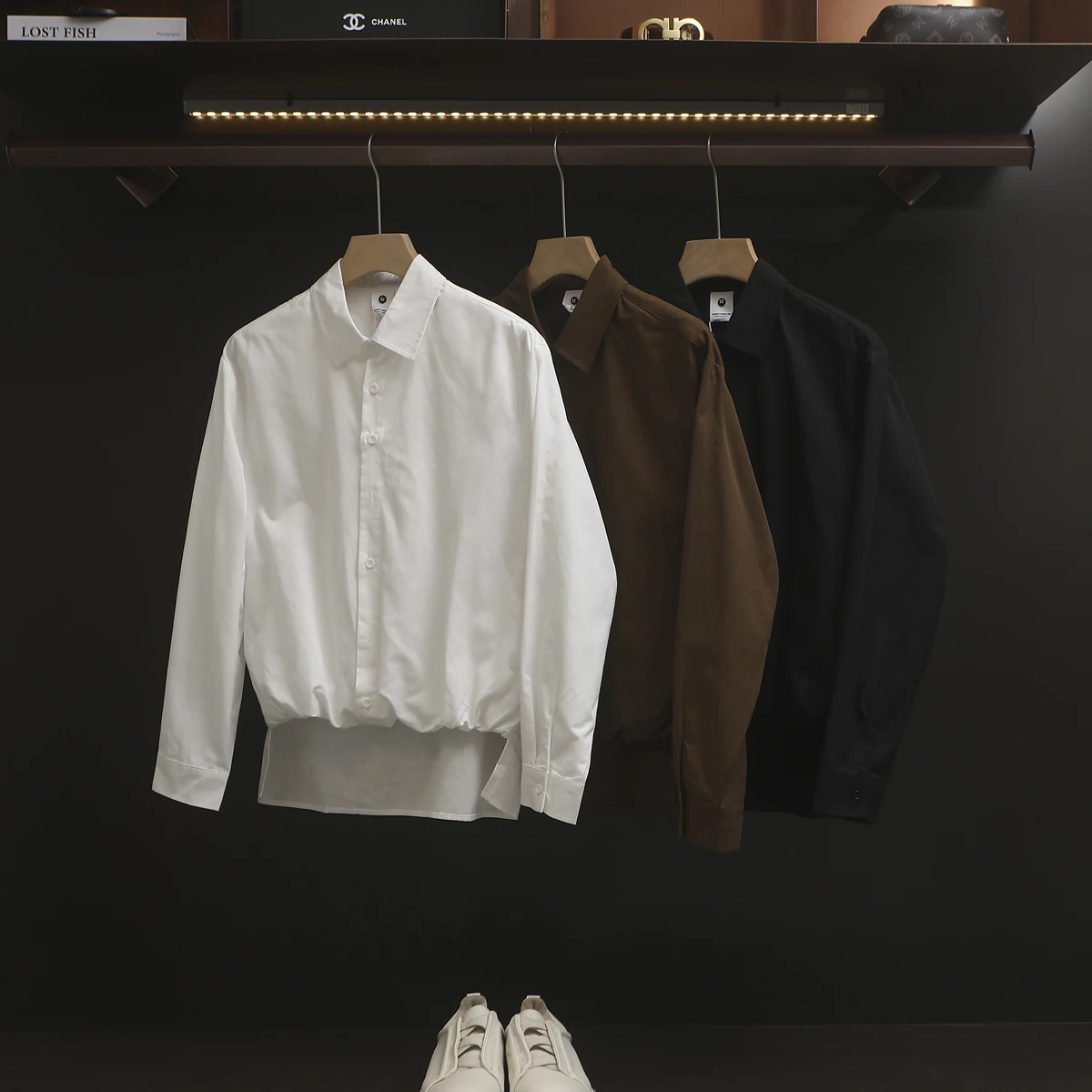 Stylish Comfortable Men's Long Sleeve Shirt Formal Casual Breathable Standard Fit Fashionable Fake Two-Piece Autumn Shirt