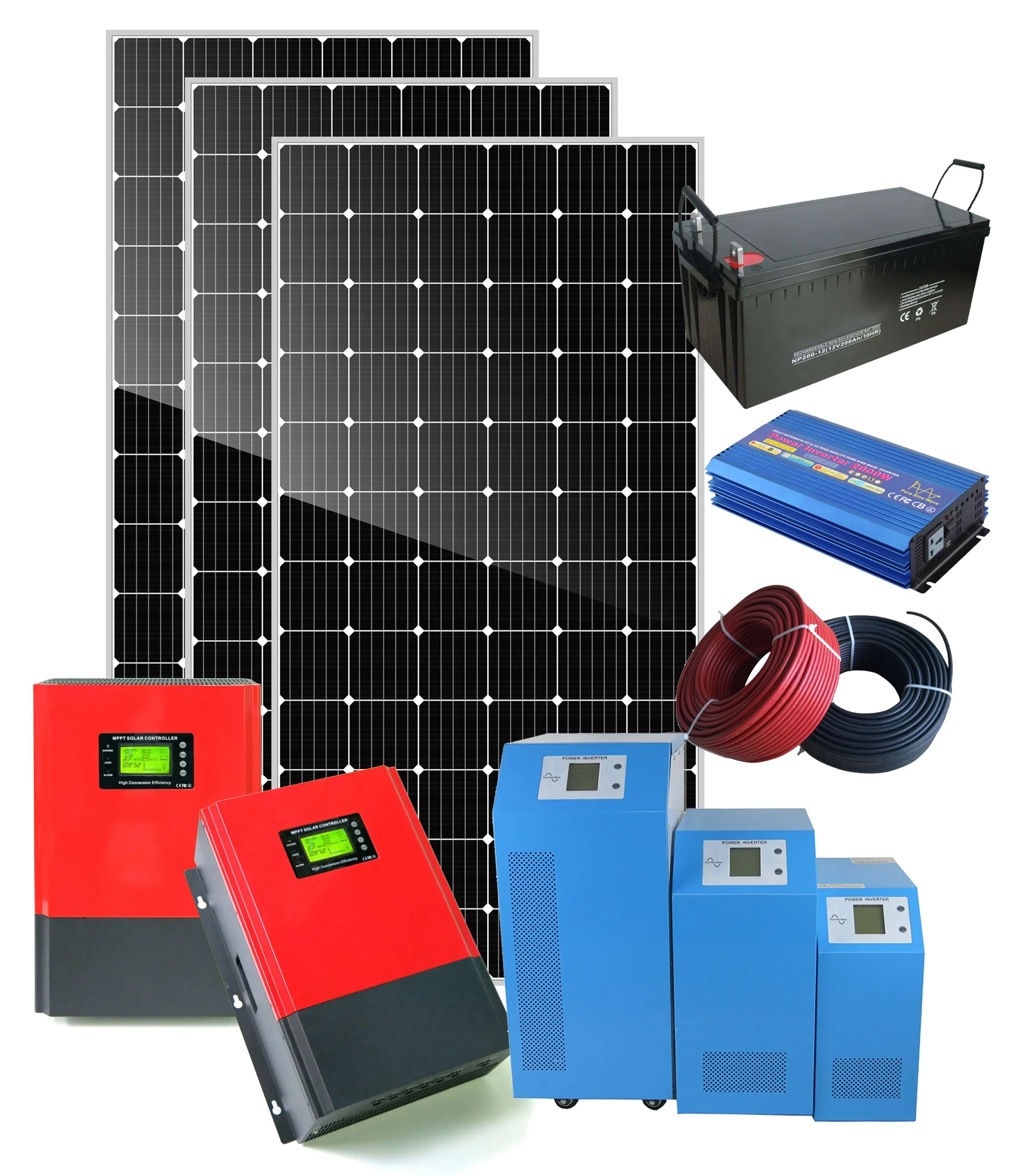 

10kw off grid energy generator home solar system 10000w panel