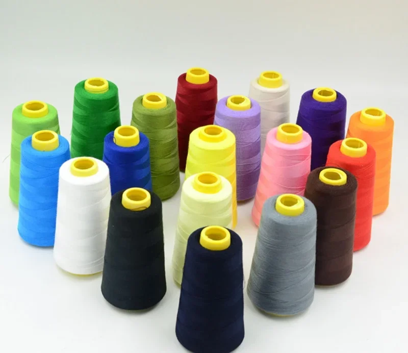 17 Colors 3000 Yards Overlocking Sewing Machine Industrial Polyester Thread Metre Cones