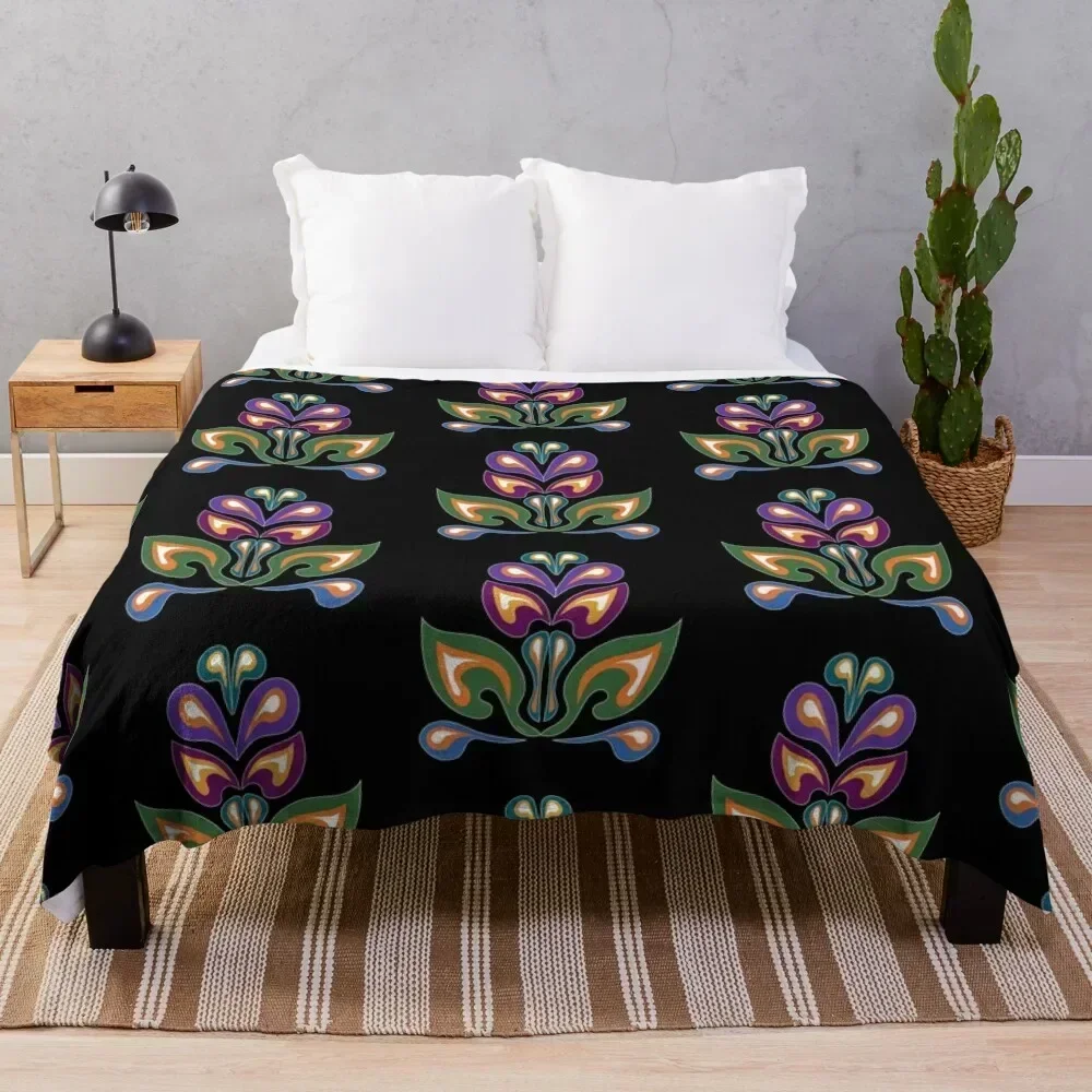

Ojibwe Flowers Waabigwan WAWEZHI CANADA Throw Blanket Luxury Throw Hair Sleeping Bag warm for winter Blankets