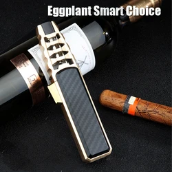 2024 New 1300C Powerful Outdoor Long Gun Spray Butane Tube Lighter Kitchen Barbecue Metal Turbine Windproof Cigar Lighter