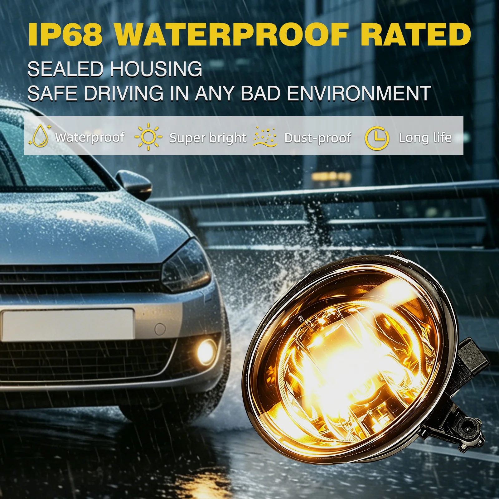 1/2Pcs Car Fog Lights Headlight Front Bumper Fog Lamp for VW JETTA MK6 Golf EOS TIGUAN Beetle XUE Car Accessories