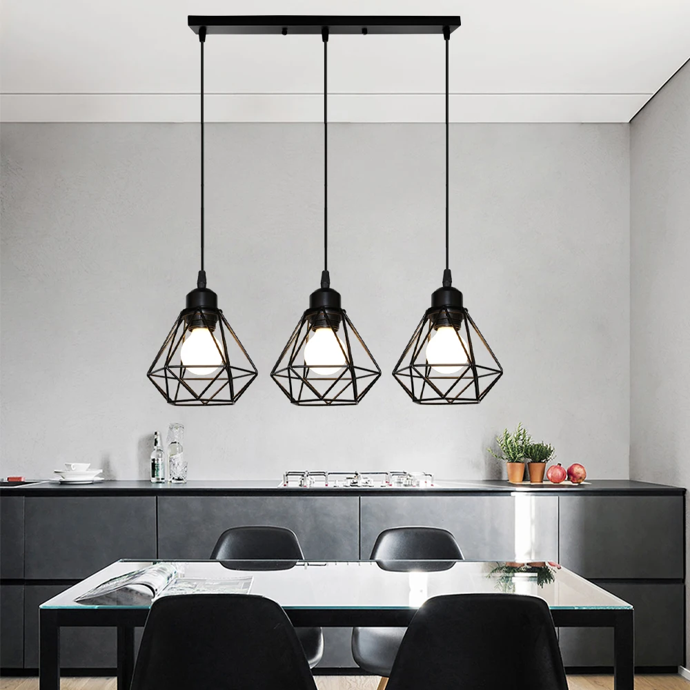 Retro Pendant Lamp Iron Frame Ceiling Lighting Paint Restaurant Teahouse Chandelier Indoor Wrought Metal Modern Pendant Lights