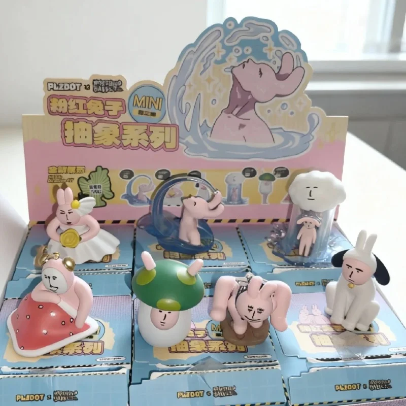

In Stock Plzdot Pink Rabbit Abstract Series Mini Blind Box Series 2 Action Figure Collection Decoration Ornaments Model Gifts