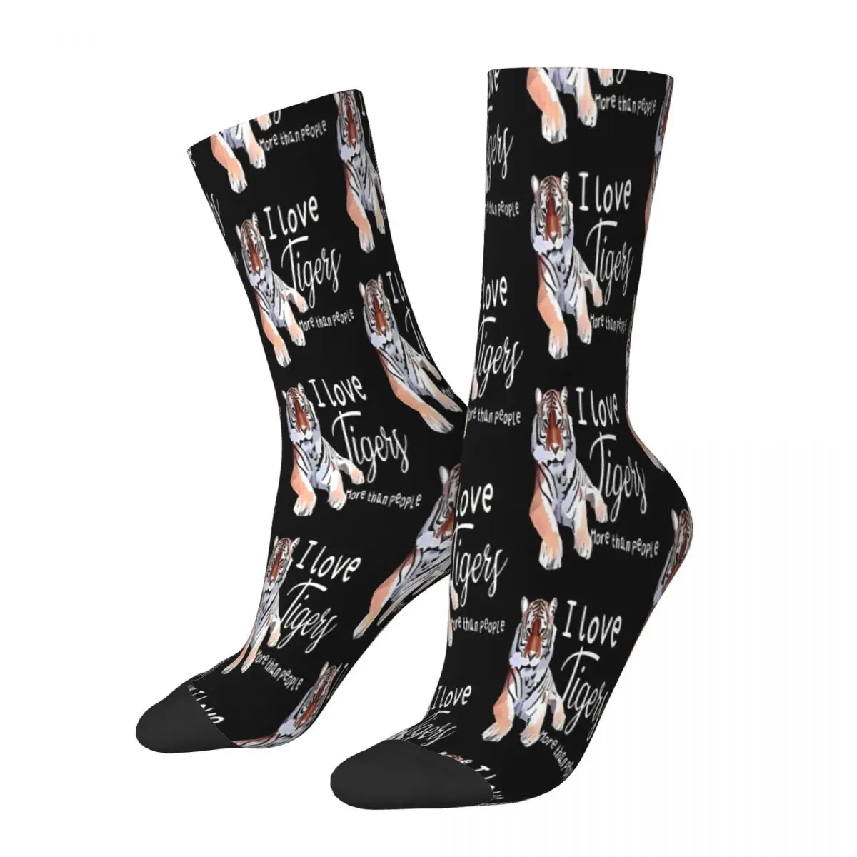 

I Love Tigers More Than People Animal Socks Male Mens Women Spring Stockings Hip Hop